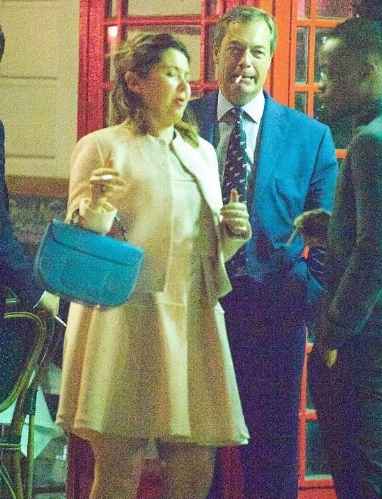 Kirsten Farage with her former husband Nigel Farage. spouse, partner, husband